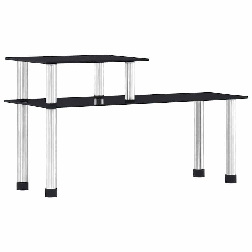 vidaXL Kuhinjske police crne 45 x 16 x 26 cm od kaljenog stakla - Venlo