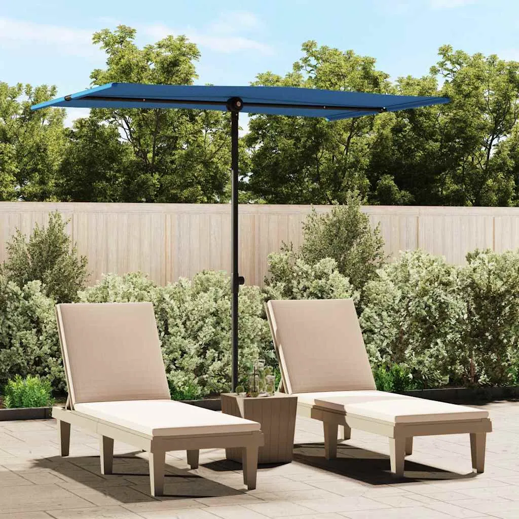 vidaXL Vrtni suncobran s aluminijskim stupom 2 x 1,5 m azurnoplavi - Venlo