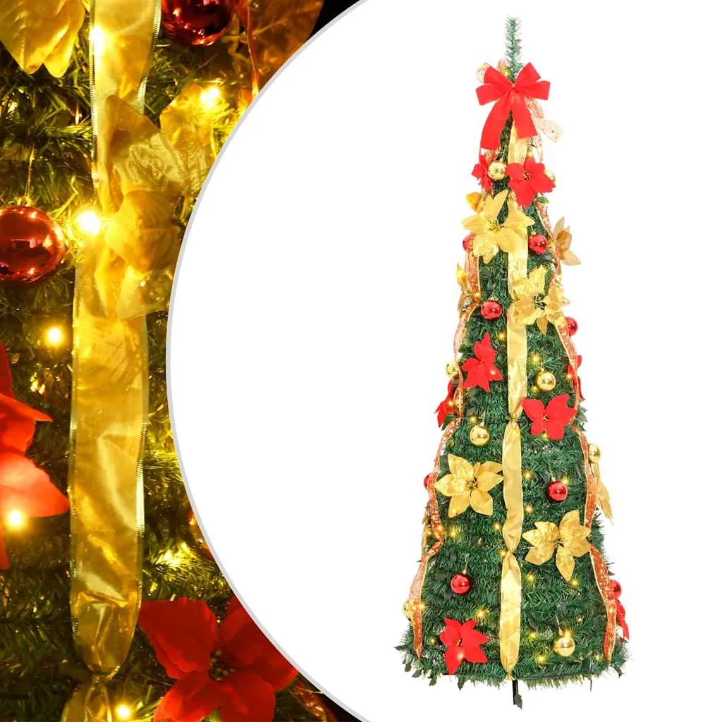 vidaxl umjetno božićno drvce 200 led žarulja zeleno 210 cm - slika 1