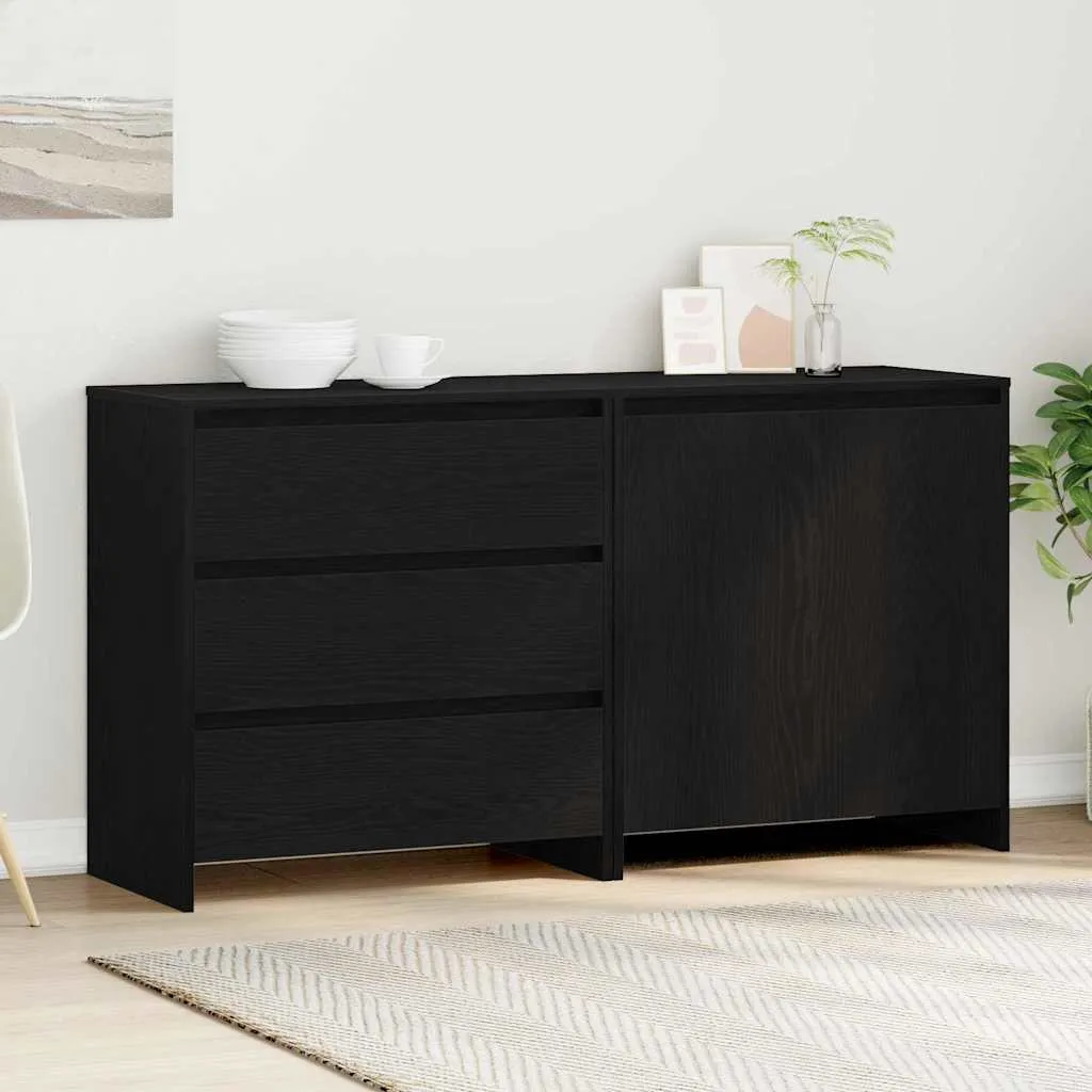 vidaXL Kreveta 2 kom. Crna 70 x 41 x 75 cm Konstruirano drvo - Venlo