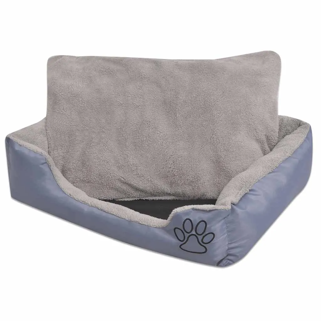 vidaXL Krevet za pse s podstavljenim jastukom veličina XL sivi - Venlo