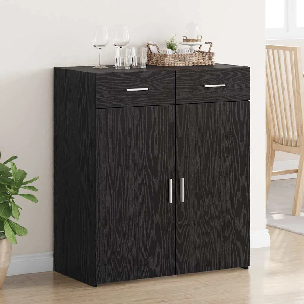 vidaXL Ormarić za pohranu Crni hrast 80 x 42,5 x 93 cm - Venlo