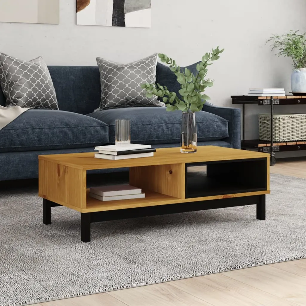 vidaXL Stolić za kavu FLAM 100 x 50 x 32,5 cm od masivne borovine - Venlo