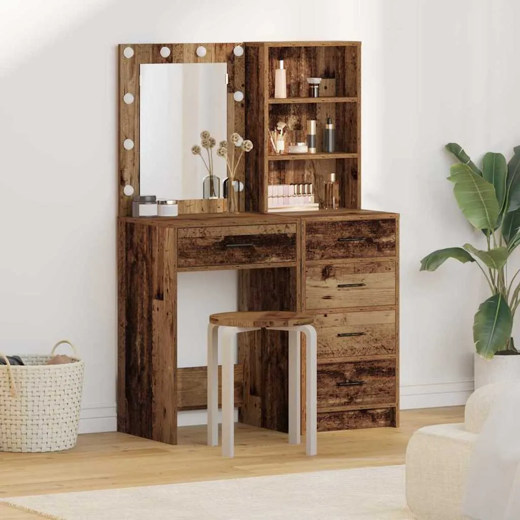 vidaXL Toaletni stol 2 kom. Smeđa 50 x 41 x 135 cm Konstruirano drvo - Venlo