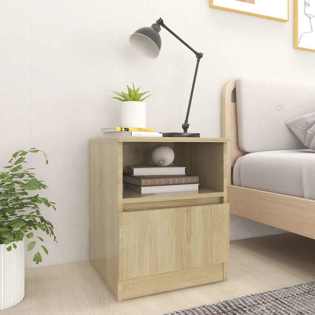 vidaXL Noćni ormarići 2 kom boja hrasta 40x40x50 cm konstruirano drvo - Venlo