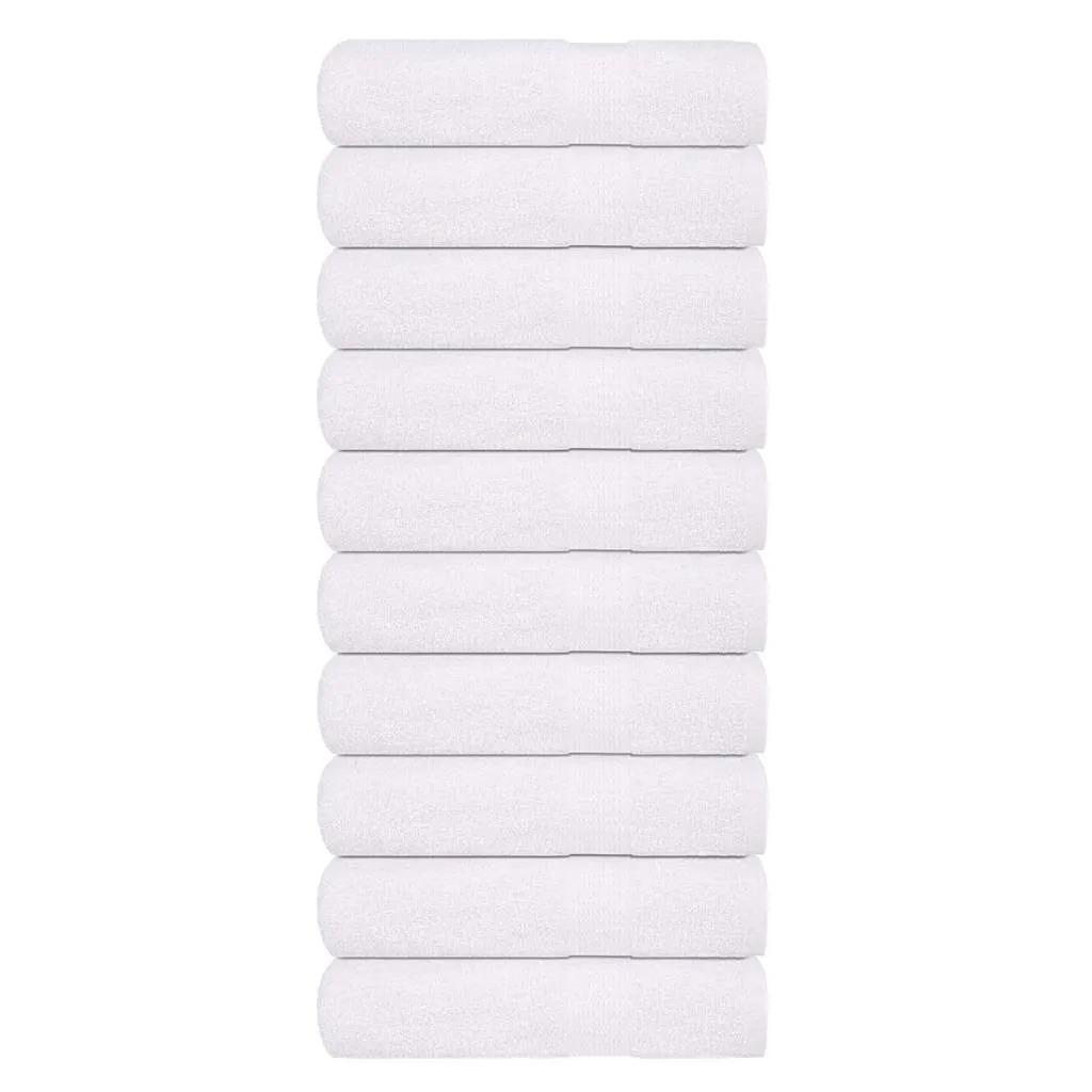 vidaxl ručnici za kupanje frogn 10 kom bijeli 100x150 cm 360 g/m² - slika 1