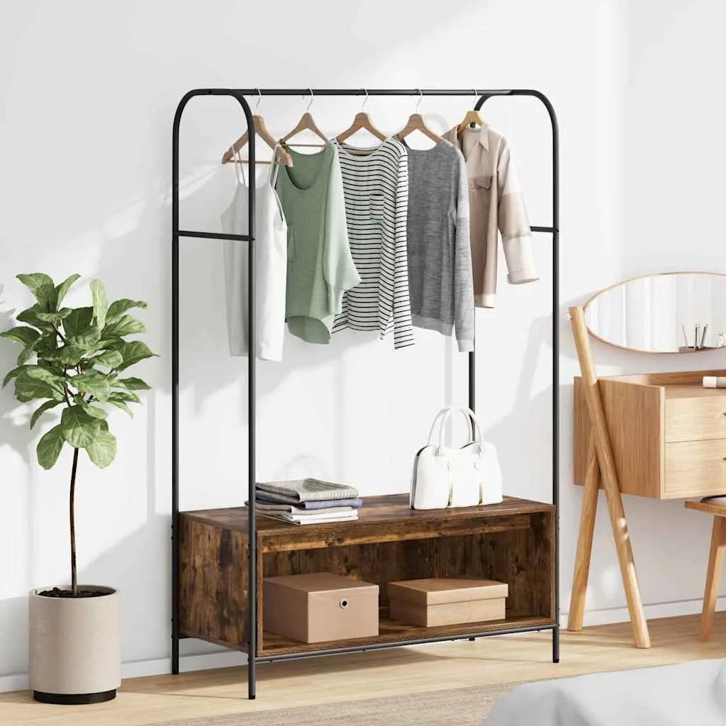 vidaXL Stalak za odjeću Smeđi hrast 100 x 44 x 160 cm - Venlo
