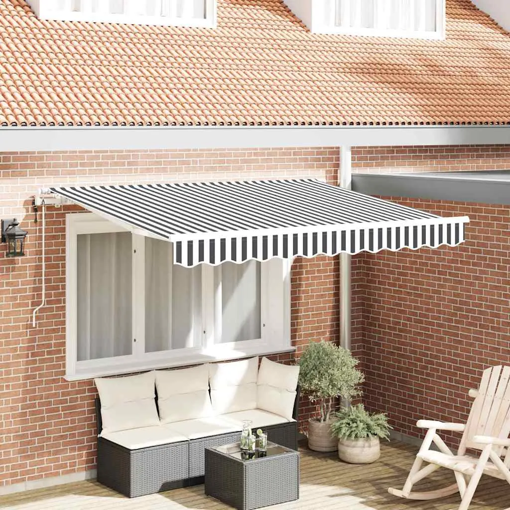 vidaXL Povlačivi tende Antracit 350 x 200 cm tkanina - Venlo