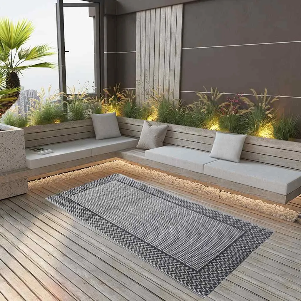 vidaXL Vanjski tepih ARAKIL sivi 120 x 180 cm PP - Venlo