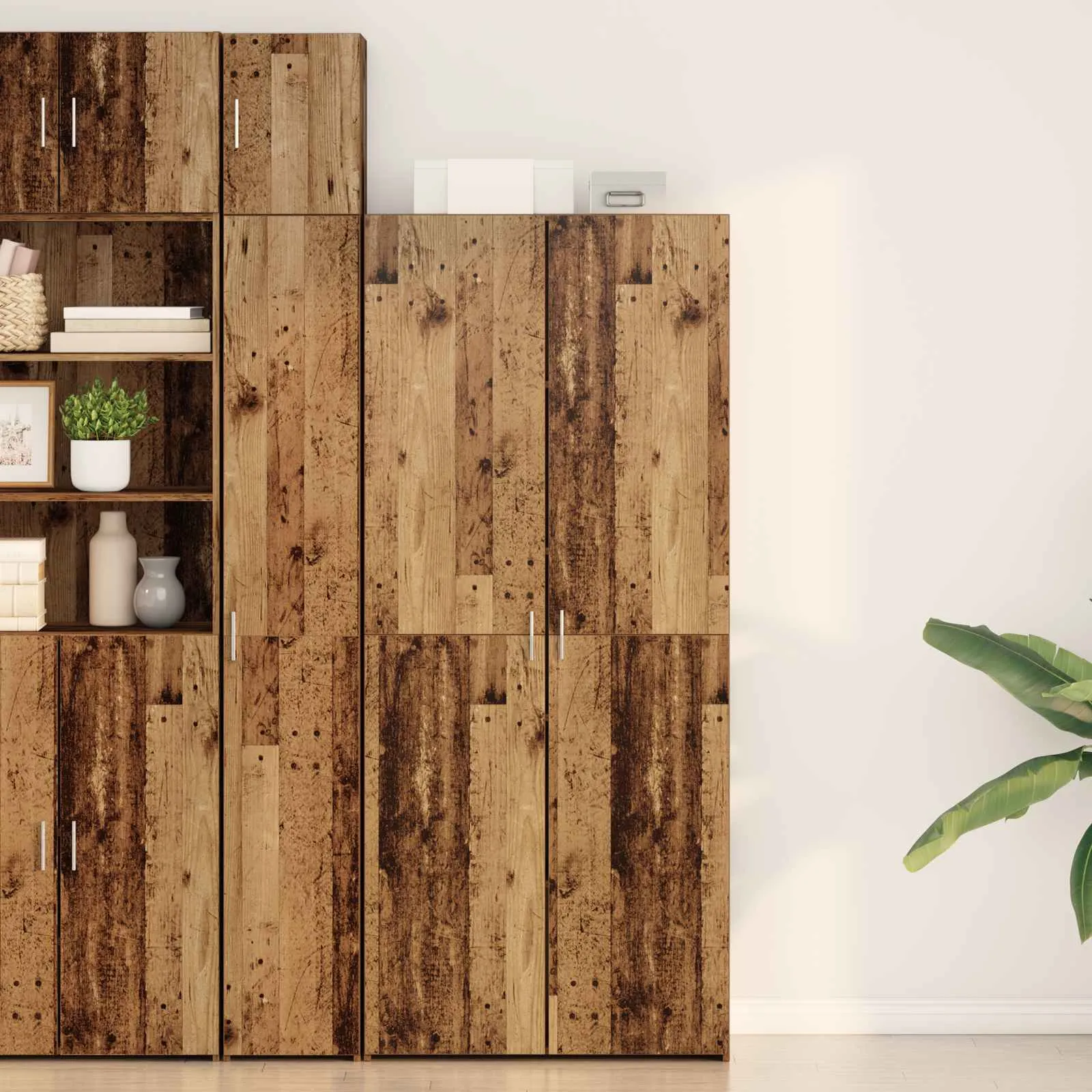 vidaXL Highboard Staro drvo 80 x 42 x 185 cm - Venlo