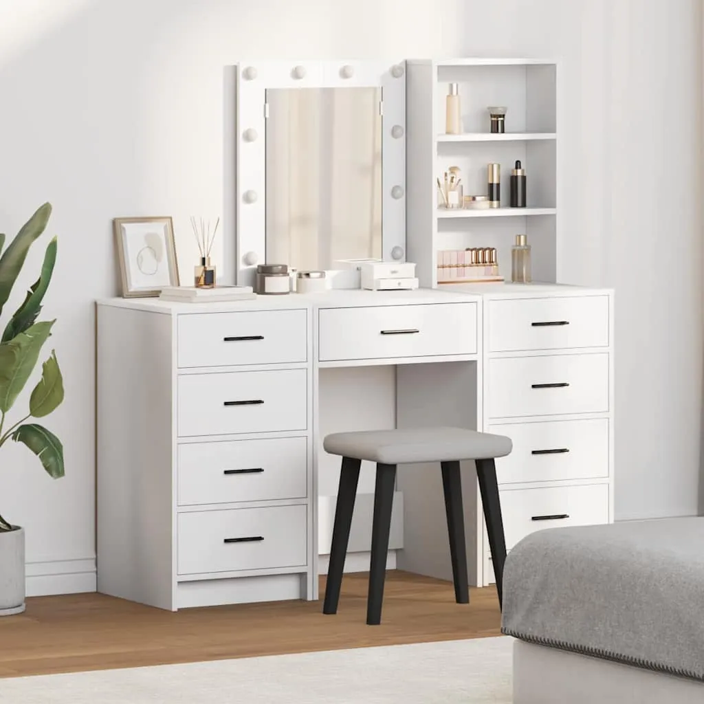 vidaXL Toaletni stol 3 kom. Bijelo 40 x 41 x 135 cm Konstruirano drvo - Venlo