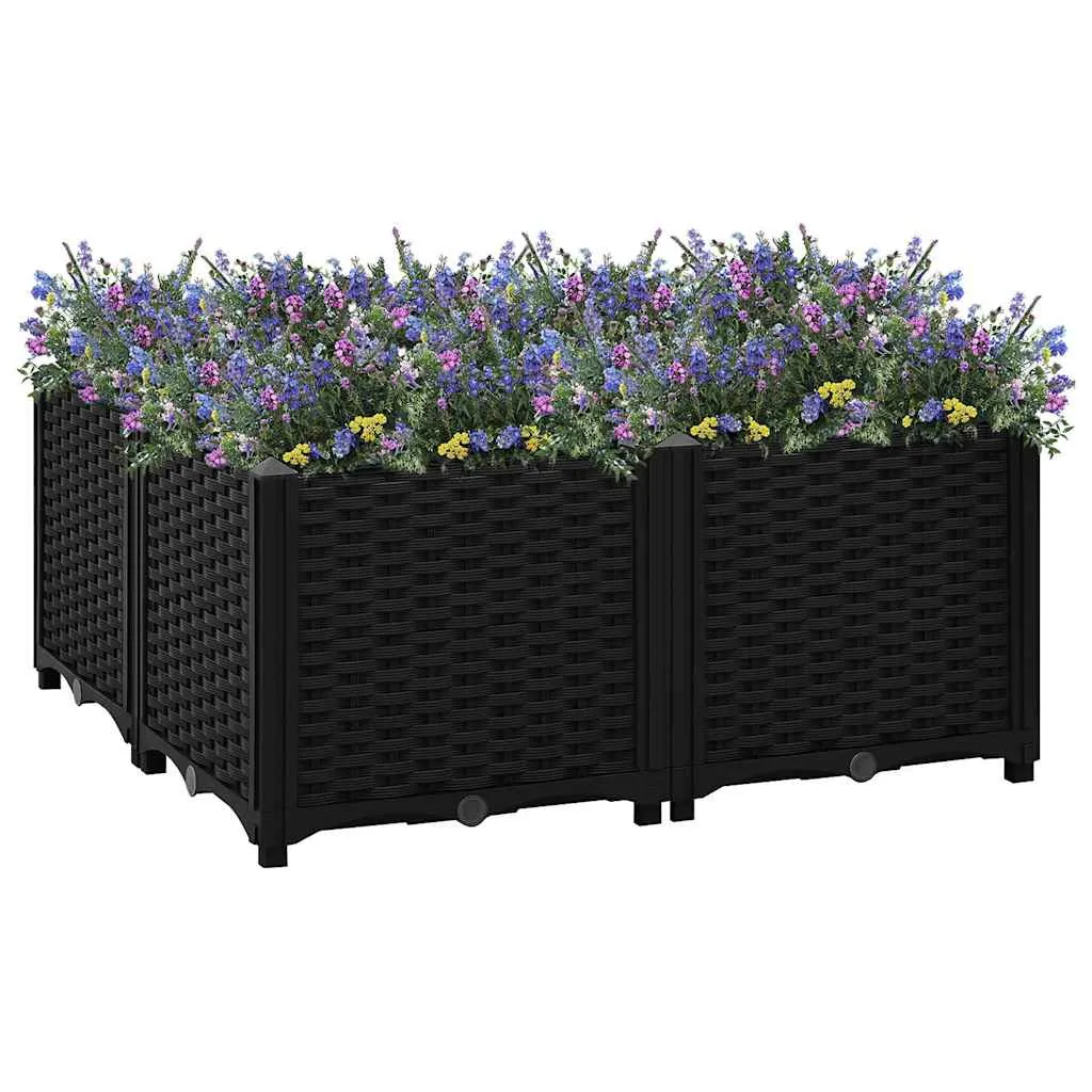 vidaXL Povišena gredica 80 x 80 x 38 cm od polipropilena - Venlo