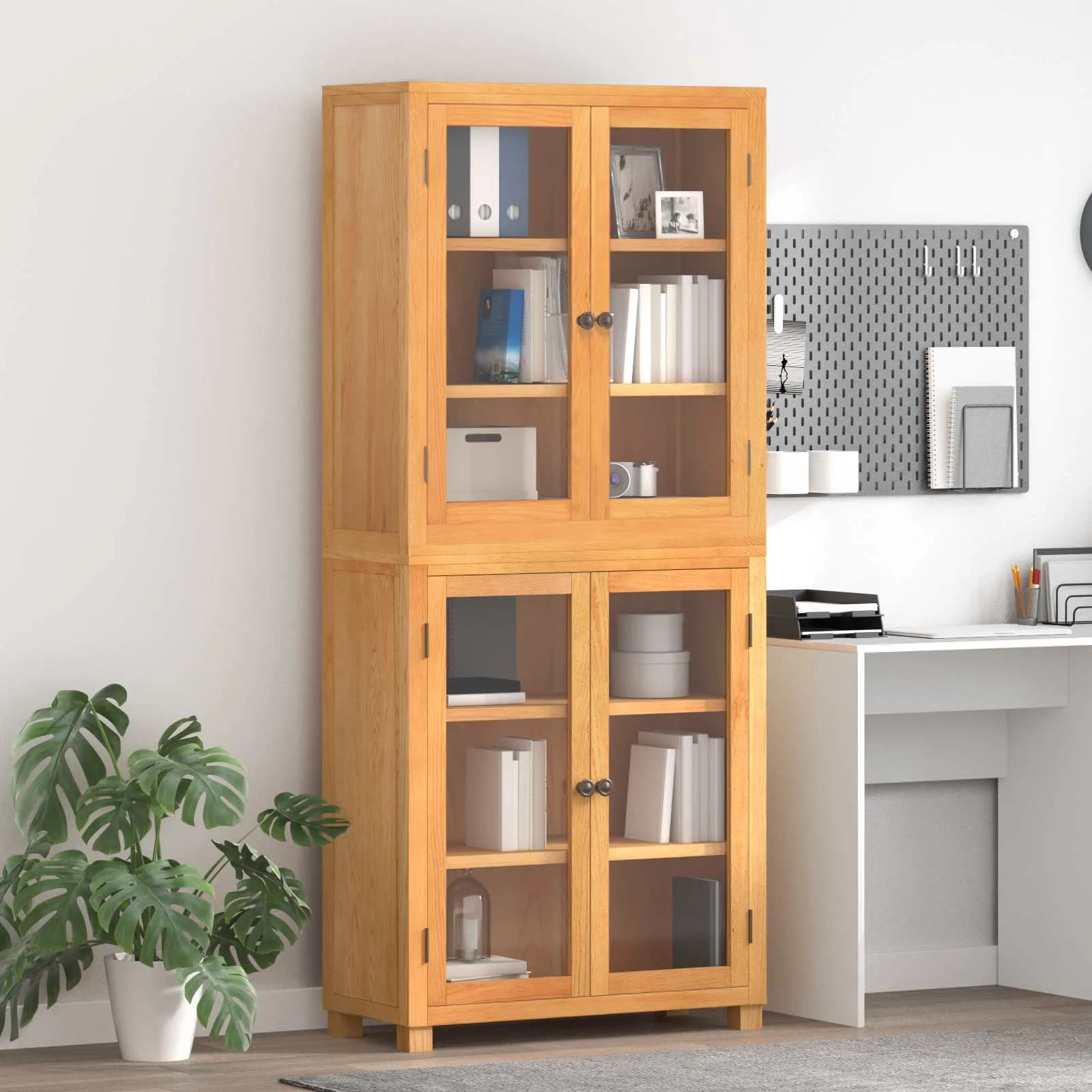 vidaXL Set namještaja za pohranu 2 kom. Prirodna 80 x 35 x 185 cm - Venlo