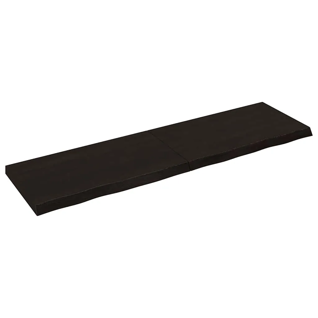 vidaXL Stolna ploča tamnosmeđa 180x50x(2-6) cm obrađeni masivni hrast - Venlo