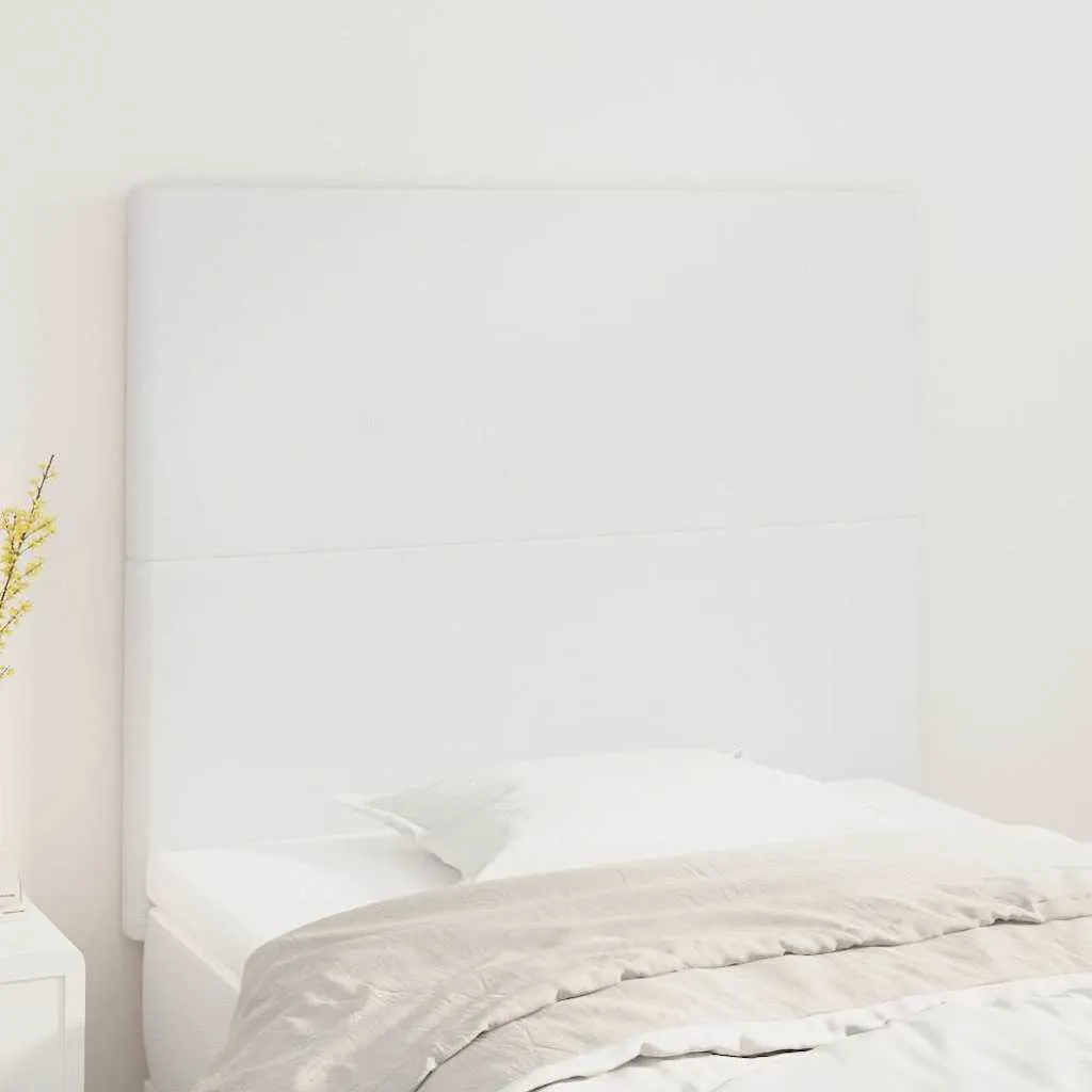 vidaXL Uzglavlje Bijelo 90x5x118/128 cm Imitacija kože - Venlo