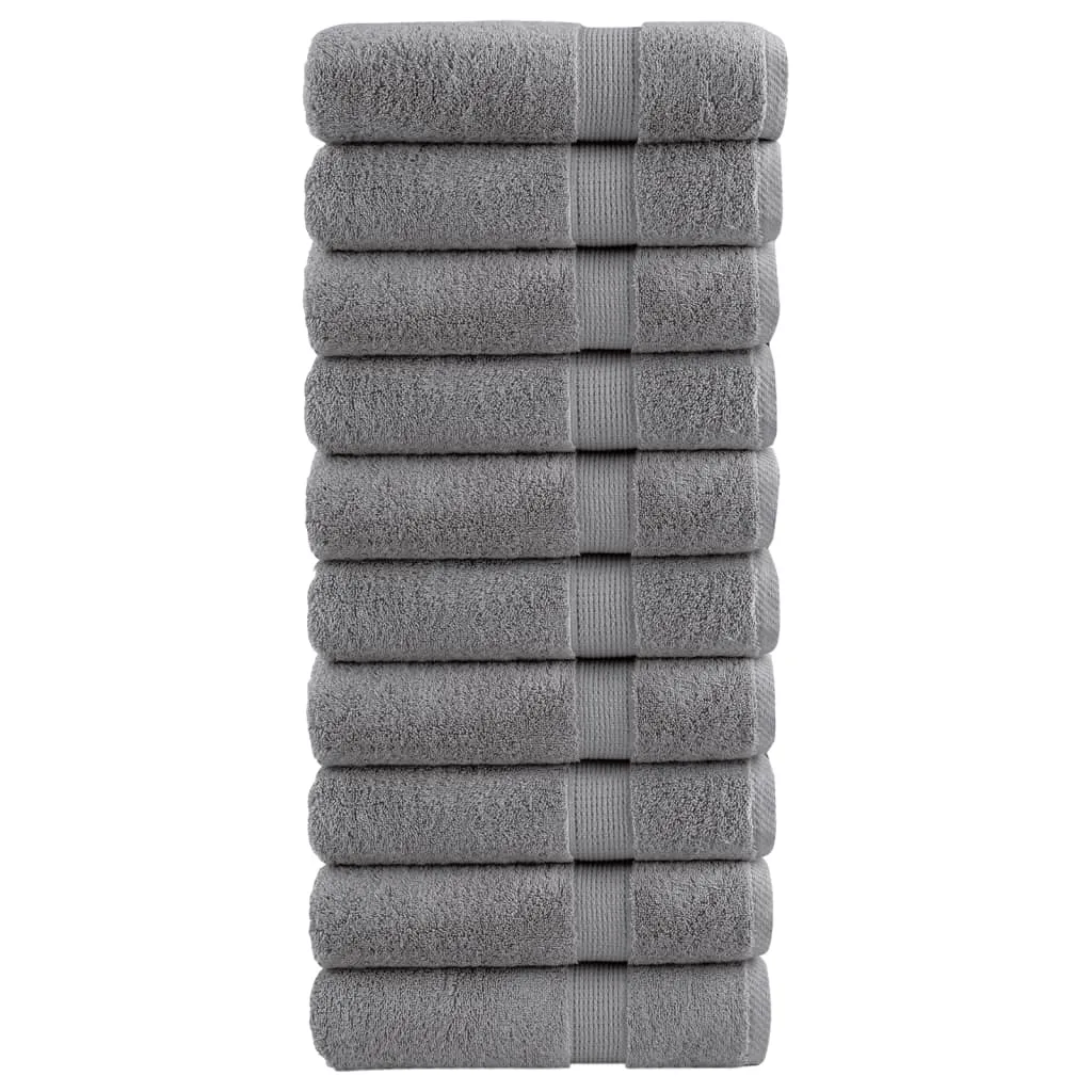 vidaxl ručnici za ruke solund 10 kom sivi 50 x 100 cm 600 gsm - slika 1