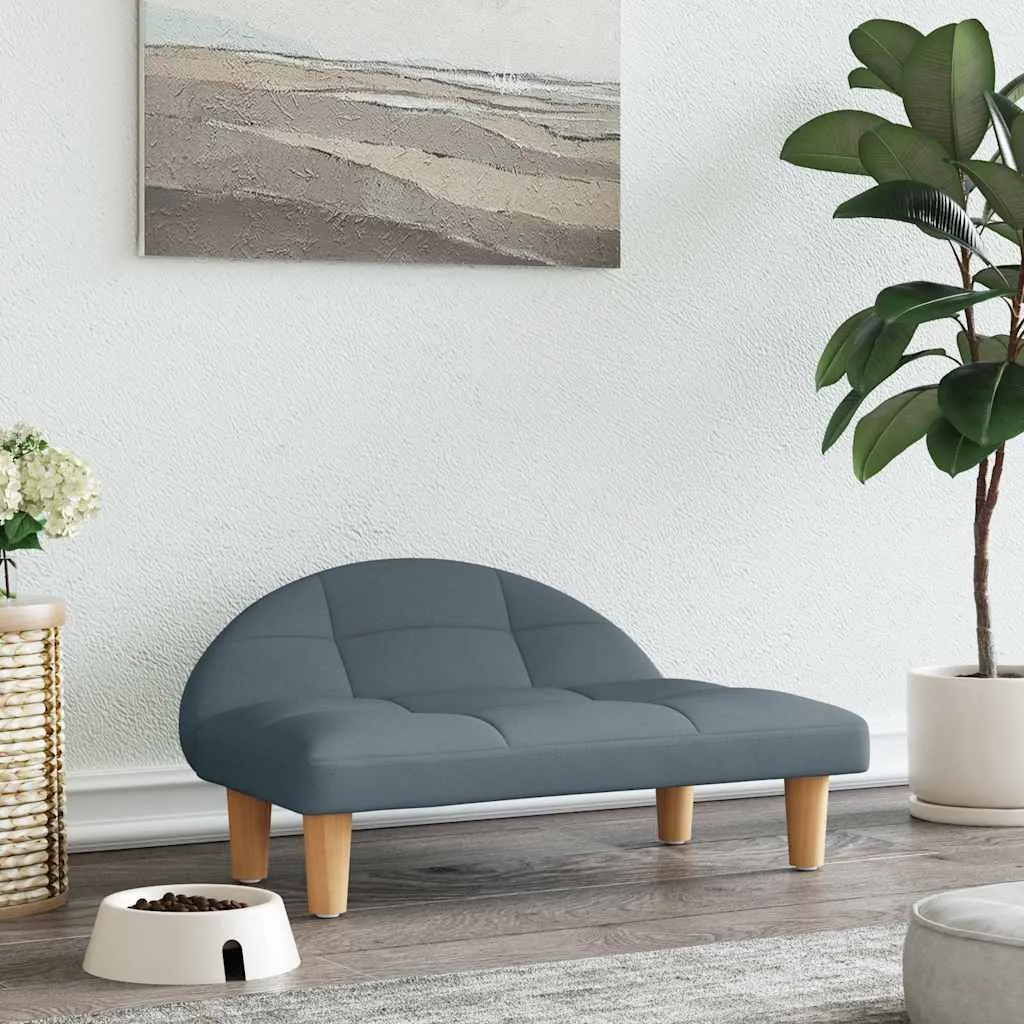 vidaXL Krevet za pse tamnosivi 70x52x30 cm od tkanine - Venlo