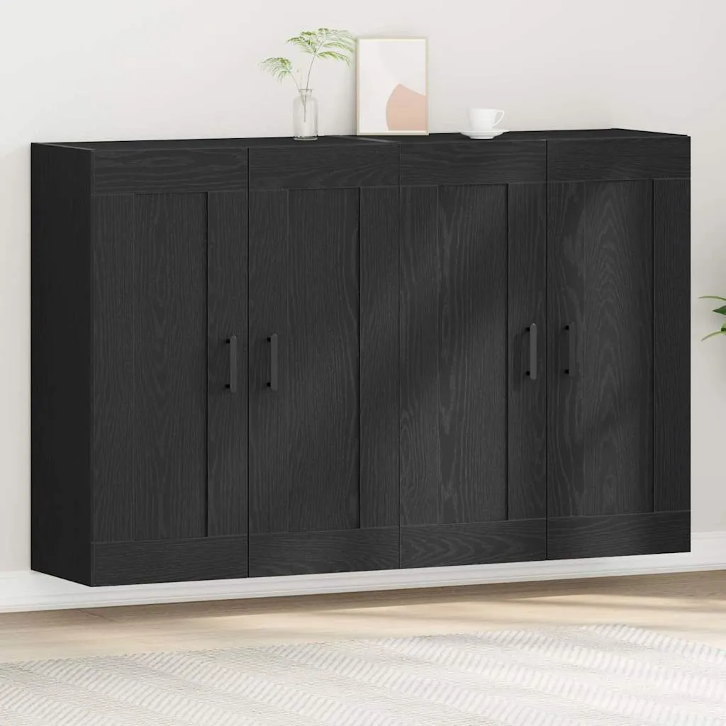 vidaXL Kabinetski zidni 2 kom. Crni hrast 69,5 x 34 x 90 cm - Venlo