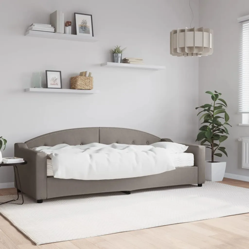 vidaXL Dnevni krevet s madracem smeđesivi 80 x 200 cm od tkanine - Venlo