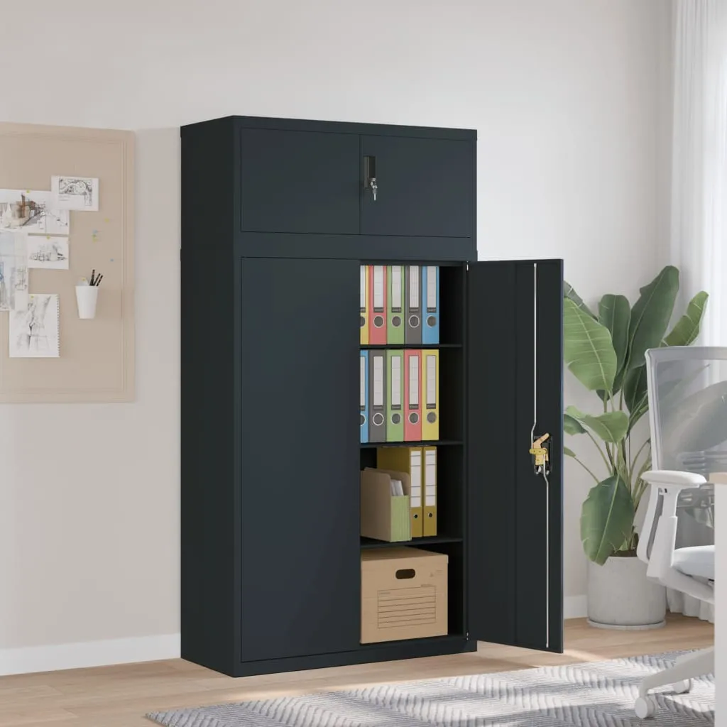 vidaXL Ormarić za spise antracit 90 x 40 x 180 cm čelični - Venlo