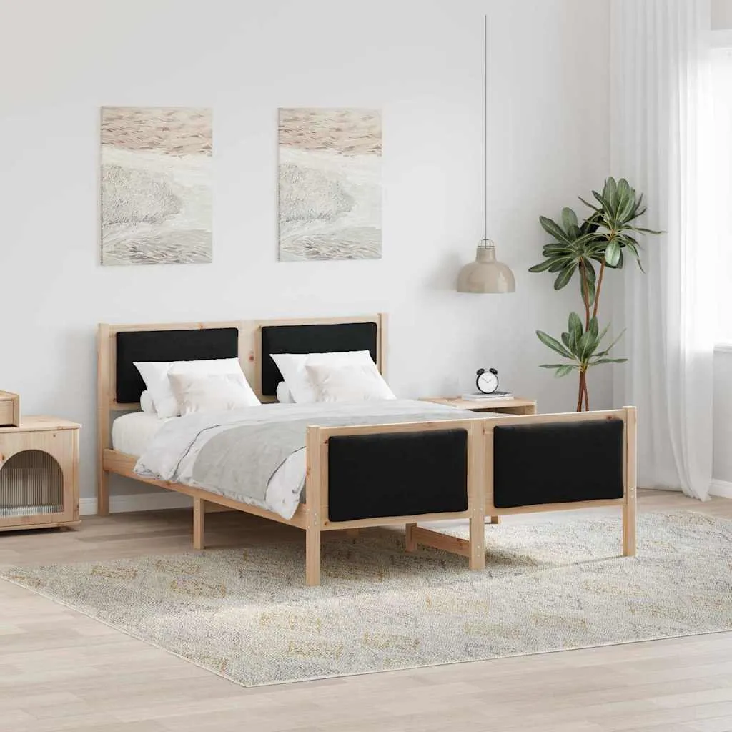 vidaXL Krevetna konstrukcija s uzglavljem Crna 160 x 200 cm tkanina - Venlo