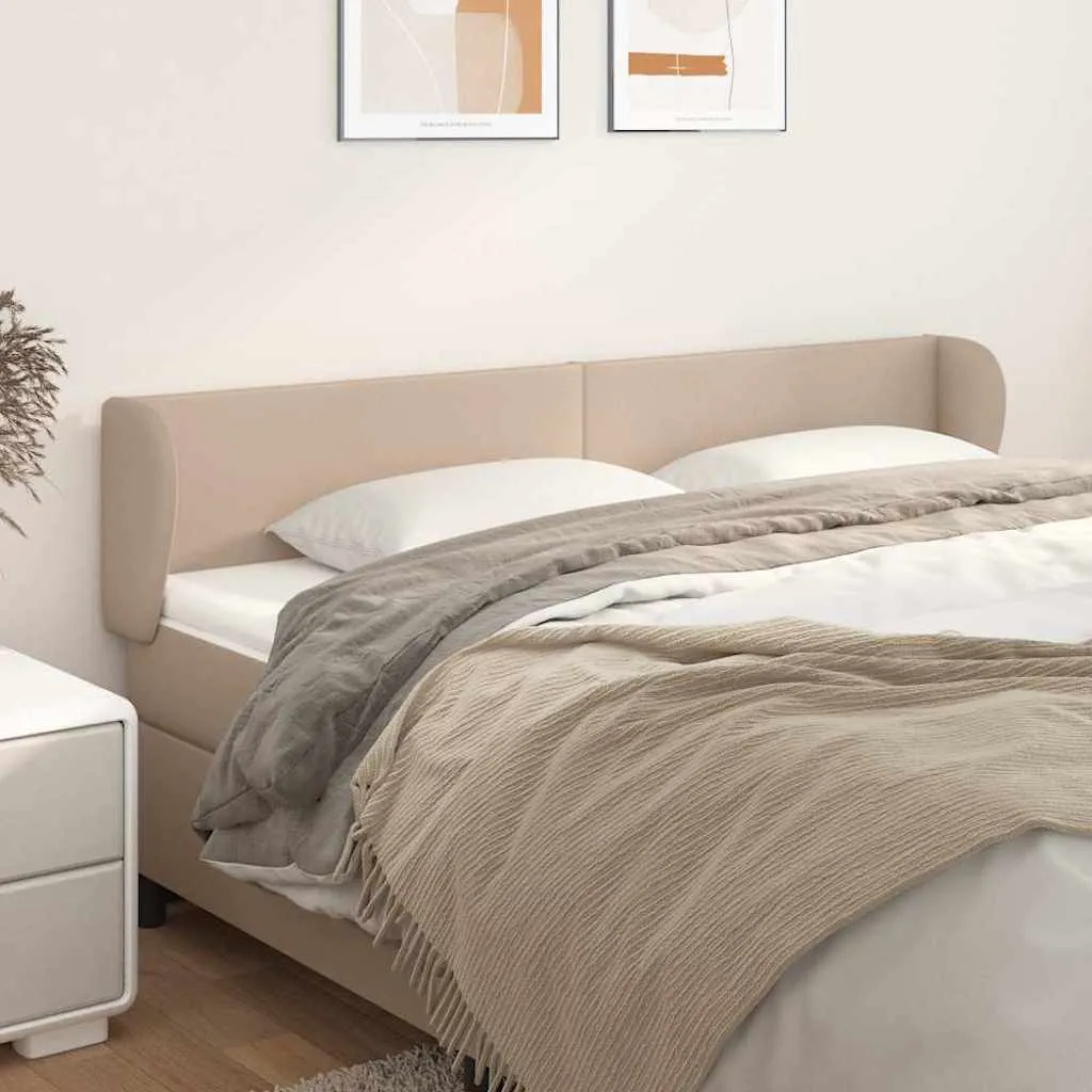 vidaXL Uzglavlje s ušima boja cappuccina 183x23x78/88 cm umjetna koža - Venlo