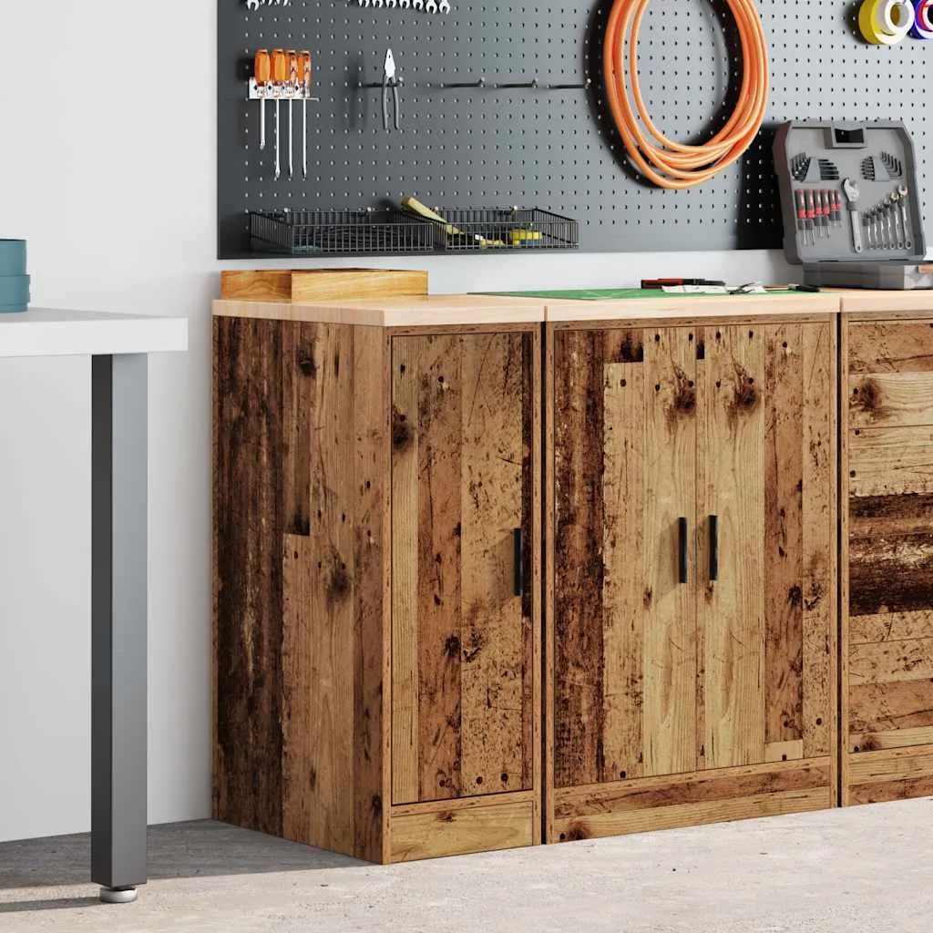 vidaxl garažni ormar za odlaganje 30x51x85 cm masivne borovine - slika 1