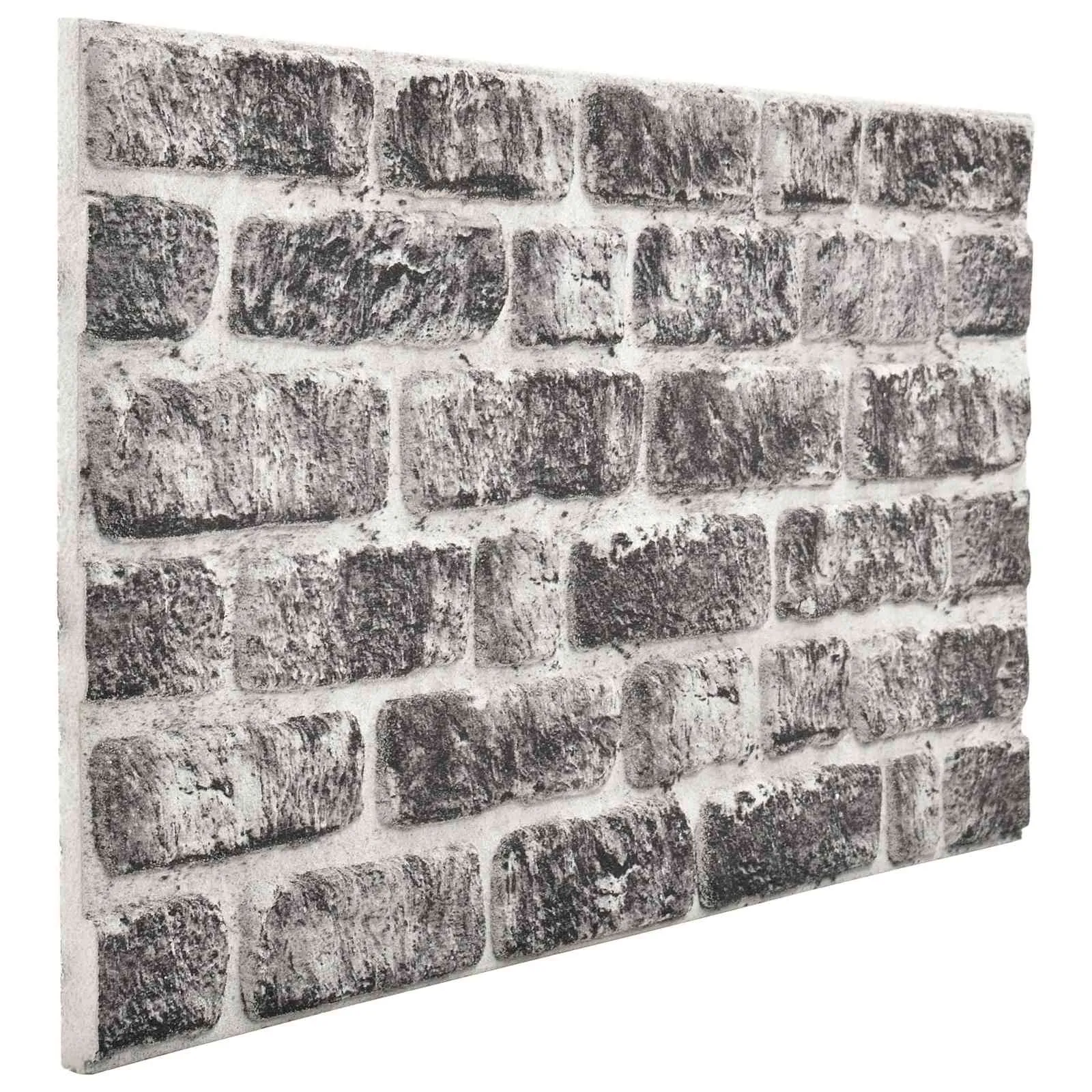 vidaXL Zidne panele 10 kom. 100 x 50 cm Tamno siva i bijela EPS pjena - Venlo