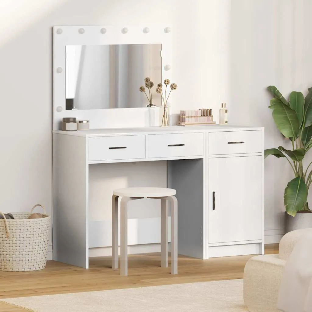 vidaXL Toaletni stol 2 kom. Bijelo 40 x 41 x 75 cm Konstruirano drvo - Venlo