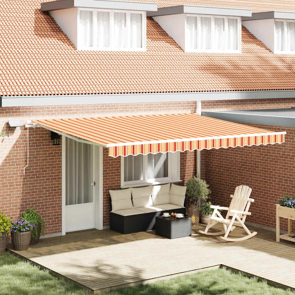 vidaXL Povlačivi tende Žuta i narančasta 450 × 300 cm - Venlo