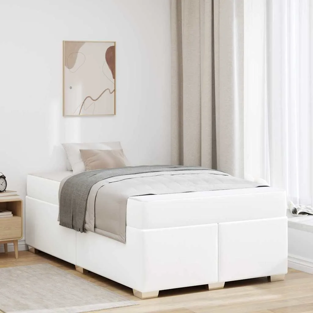 vidaXL Krevetna konstrukcija Bijela 120 x 200 cm PVC - Venlo