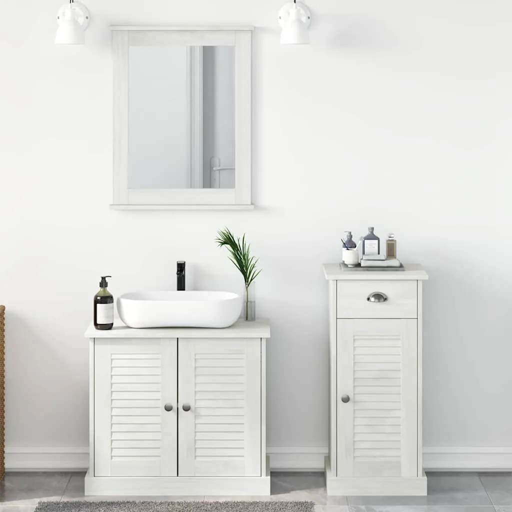 vidaXL Set namještaja za kupaonicu 3 kom. Antič White - Venlo