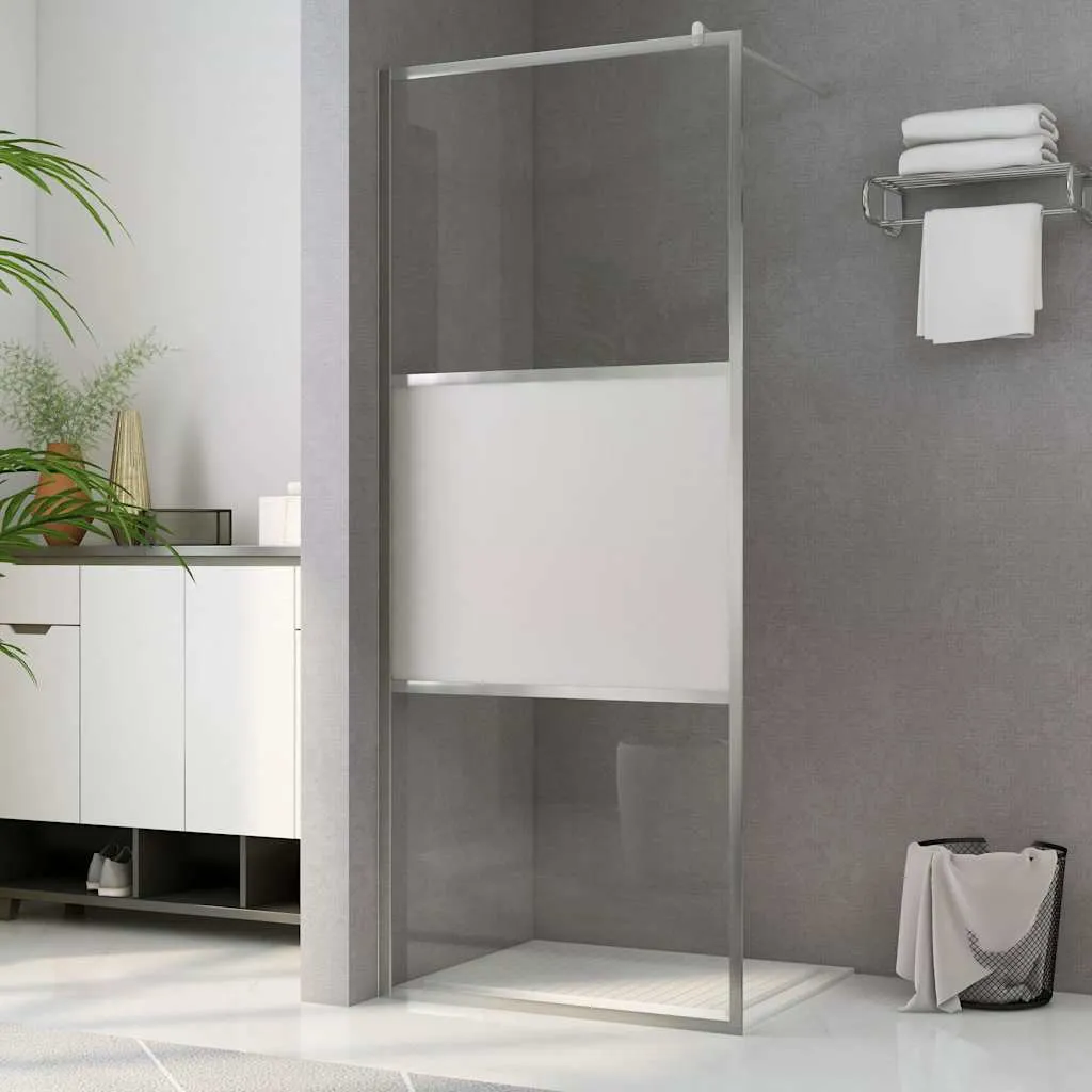 vidaXL Pregrada za tuširanje s napola mutnim staklom ESG 90 x 195 cm - Venlo
