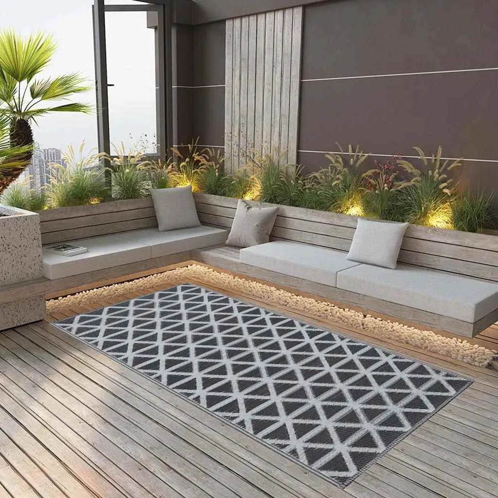 vidaXL Vanjski tepih ARAKIL crni 160 x 230 cm PP - Venlo