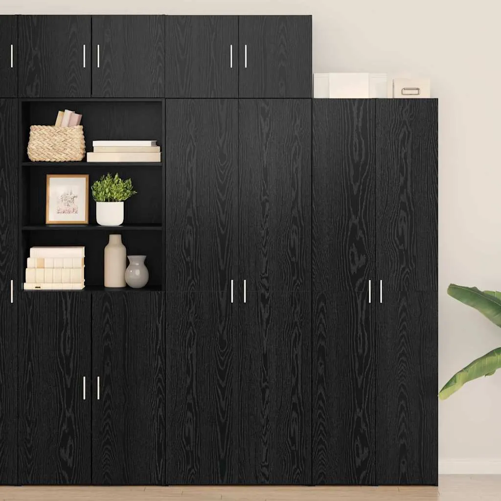 vidaXL Ormarić za pohranu 2 kom. Crni hrast 70 x 42,5 x 185 cm - Venlo