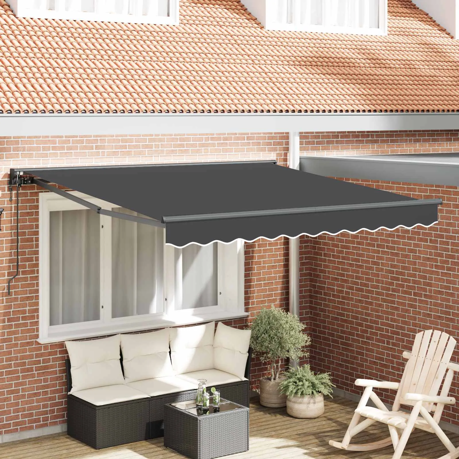 vidaXL Okvir tende Antracit 300 x 250 cm Poliester s PU premazom - Venlo
