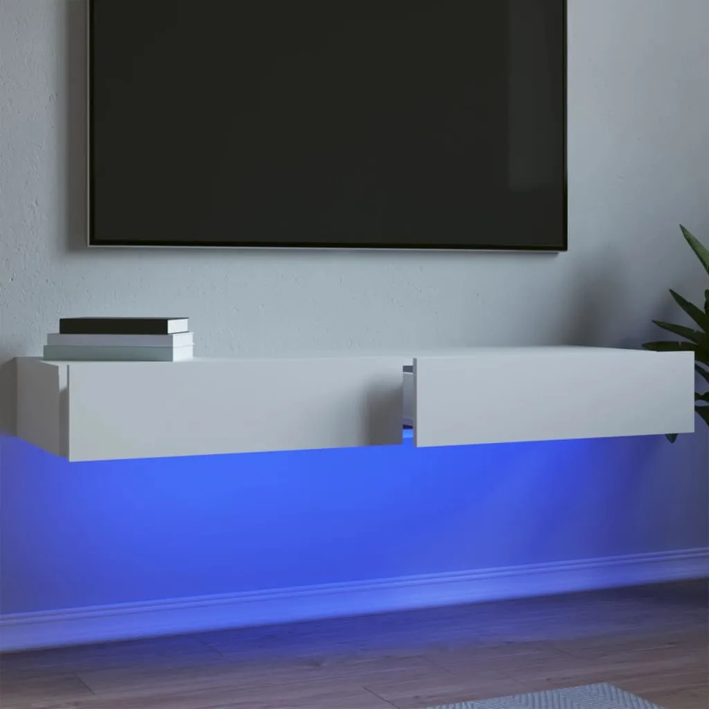 vidaXL TV ormarić s LED svjetlima 2 kom bijeli 60 x 35 x 15,5 cm - Venlo
