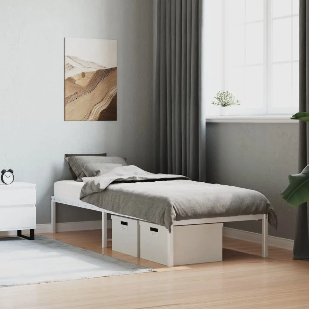 vidaXL Metalni okvir za krevet bijeli 80x200 cm - Venlo