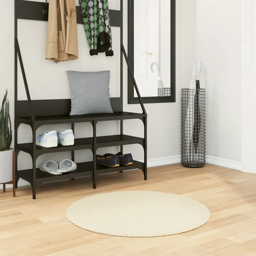 vidaXL Tepih HUARTE kratkih vlakana mekani i perivi krem Ø 80 cm - Venlo