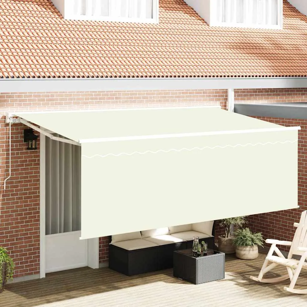 vidaXL Povlačivi tende Krema 350 x 200 cm Poliester i aluminij - Venlo
