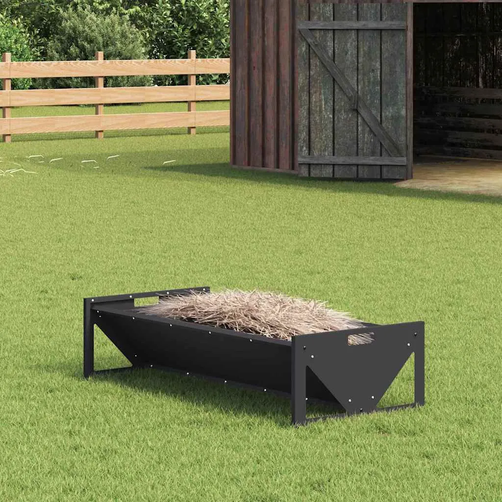 vidaxl hranilica za stoku crna 108 x 50 x 28 cm 10 kg - slika 1