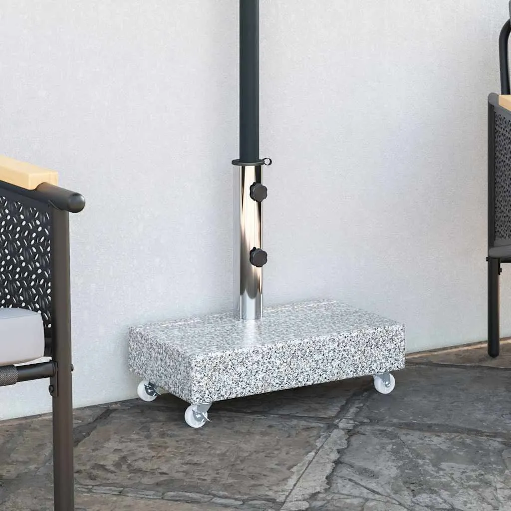 vidaXL Postolje za suncobran svjetlosivo 45 x 25 x 8,3 cm granitno - Venlo