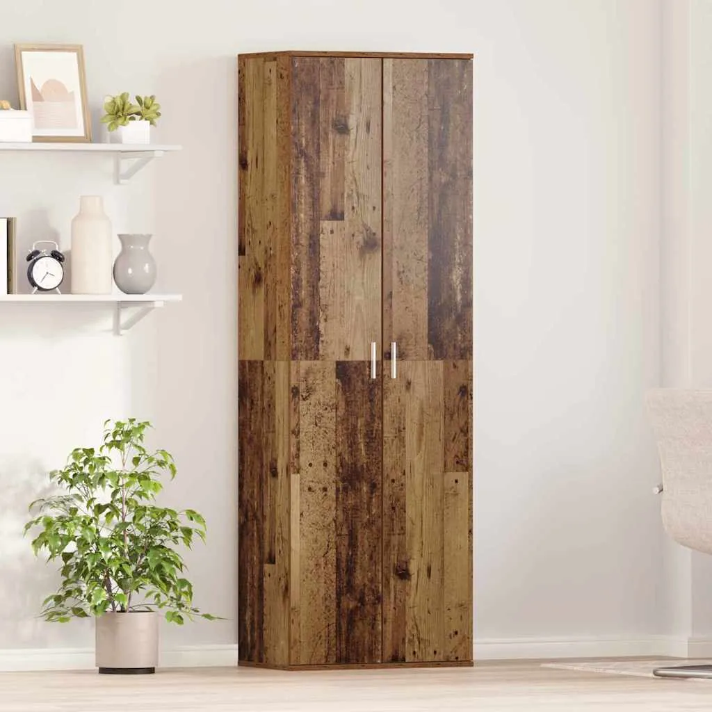 vidaXL Visoka komoda 60 x 35 x 180 cm Konstruirano drvo Staro drvo - Venlo