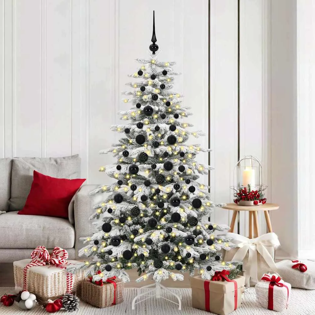 vidaxl set božićnih ukrasnih kuglica 120 kom. 300 led lampica ø 6 cm - slika 1