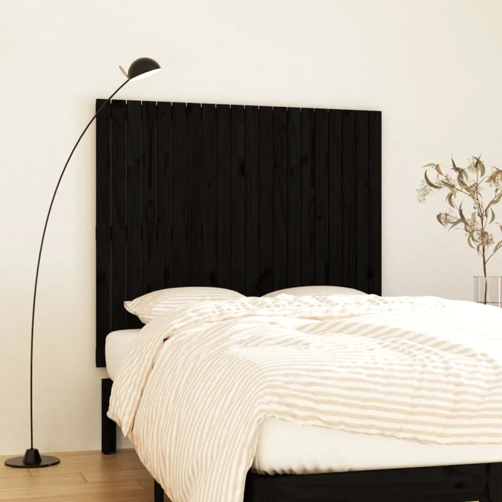 vidaXL Uzglavlje za krevet Crno 127,5x3x110 cm od masivne borovine - Venlo