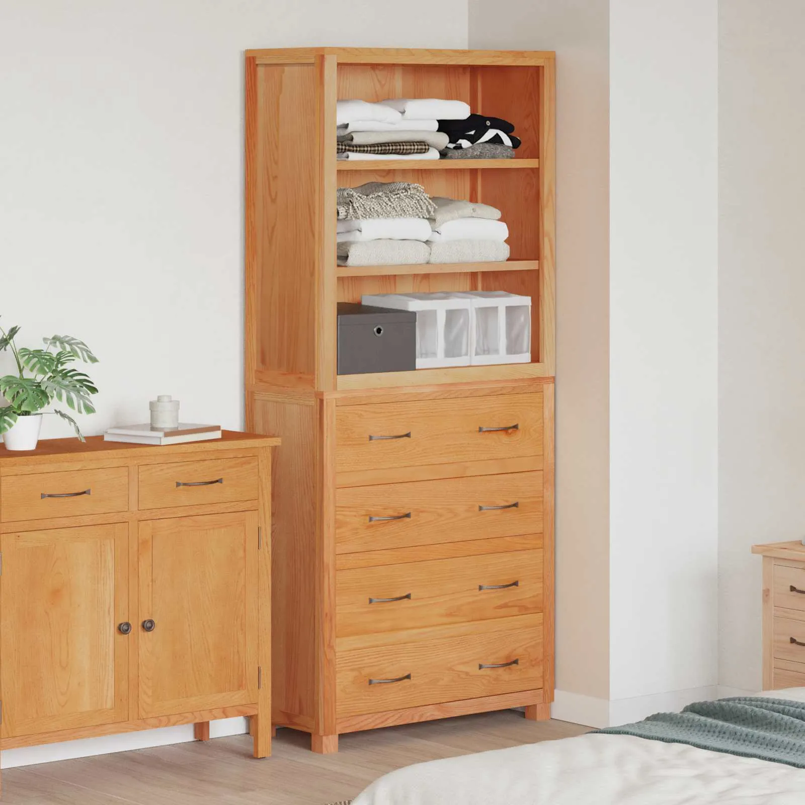 vidaXL Set namještaja za pohranu 2 kom. Prirodna 80 x 35 x 185 cm - Venlo