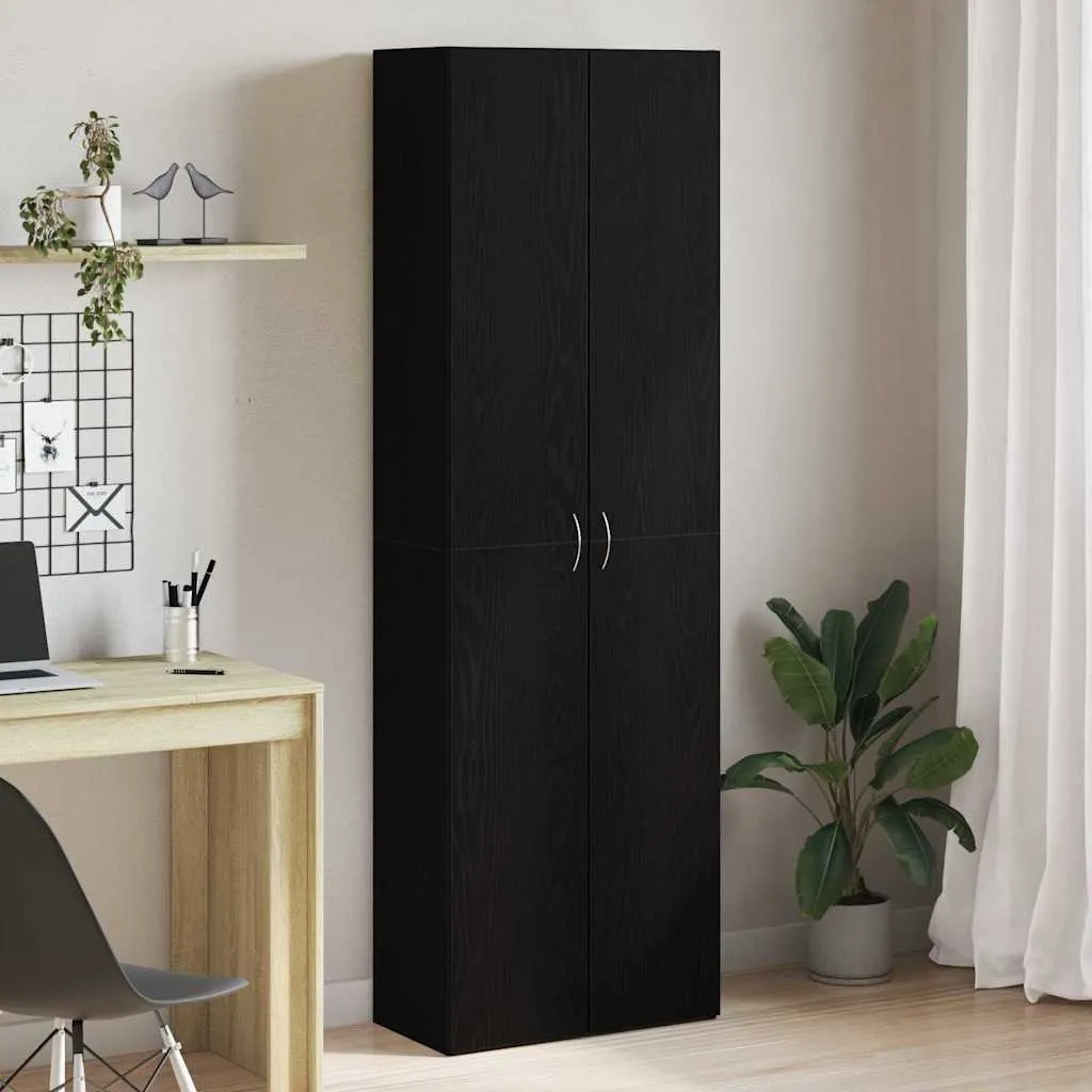 vidaXL Uredski ormar Crni hrast 60 x 32 x 190 cm Konstruirano drvo - Venlo