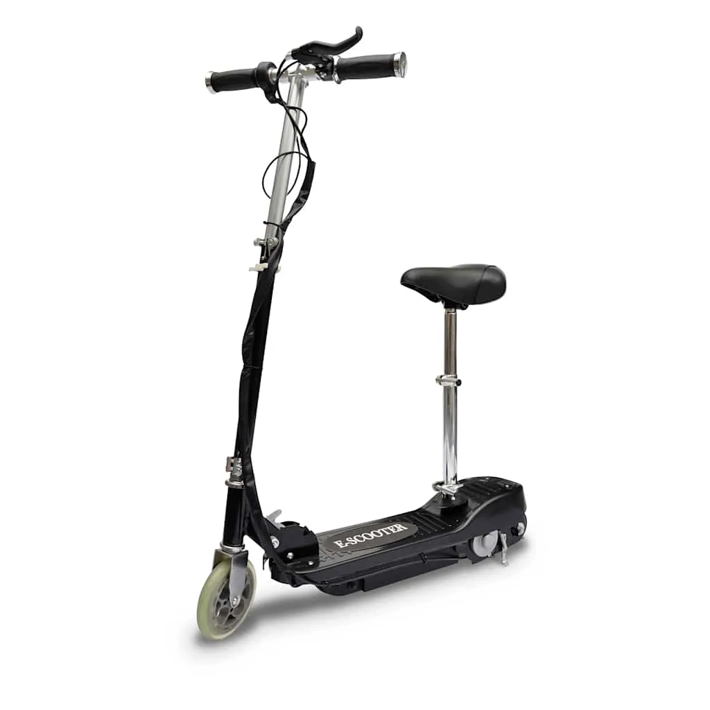 vidaxl električni romobil sa sjedalom 120 w crni - slika 1