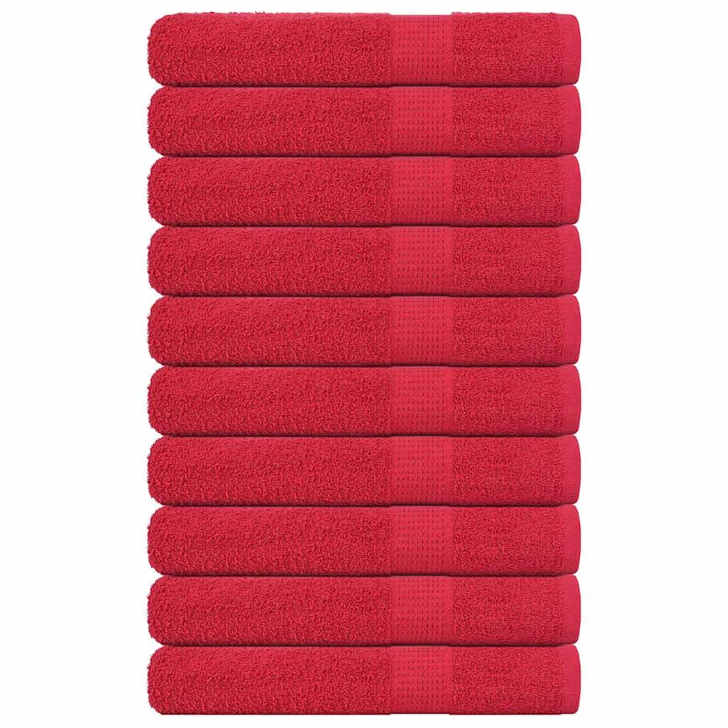 vidaxl ručnici frogn 10 kom crveni 100x200 cm 360 g/m² - slika 1