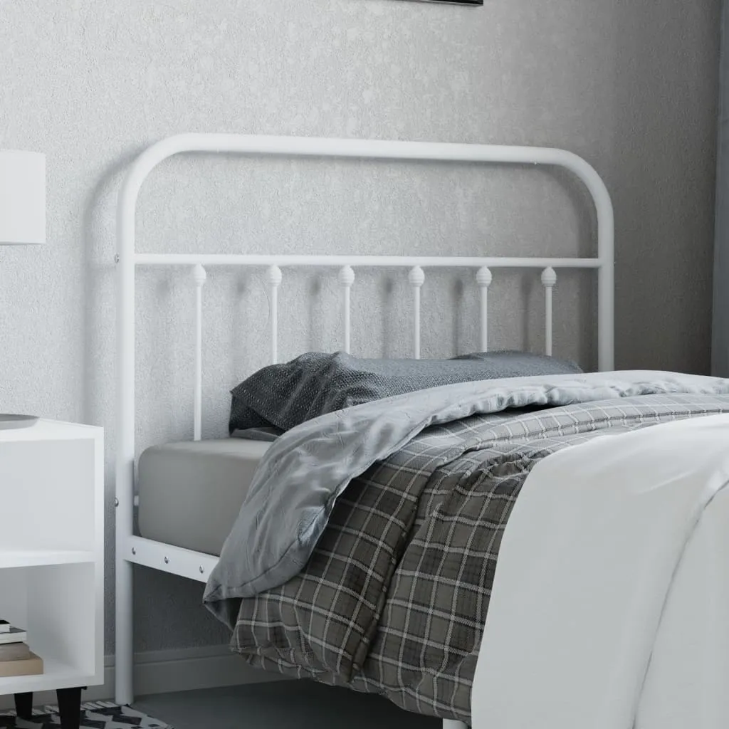vidaXL Metalno zamjensko uzglavlje bijelo 107 cm - Venlo